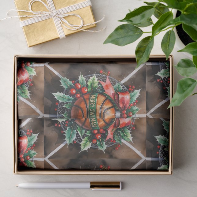Weihnachten im Basketball Seidenpapier (Geschenk)