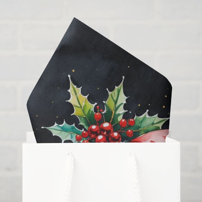 Weihnachten im Basketball Seidenpapier (Geschenktüte)