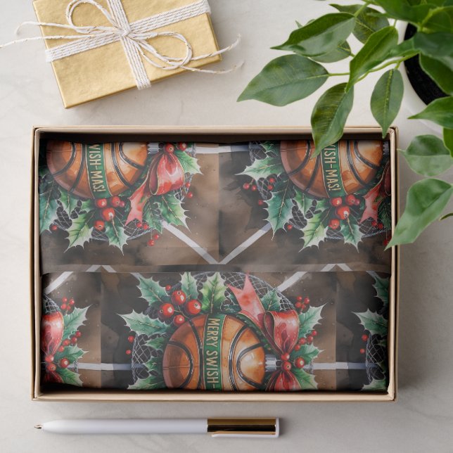 Weihnachten im Basketball Seidenpapier (Geschenk)