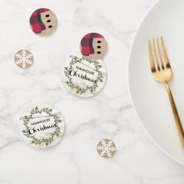 Weihnachten im Bauernhof, Burlap Snowman und Snowf Konfetti