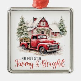 Weihnachten im Bauernhof Ornament Aus Metall
