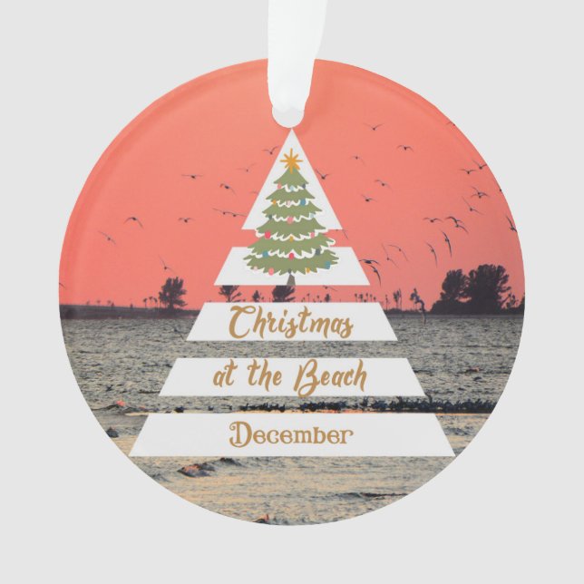 Weihnachten im Beach 2020 Ornament (Vorderseite)