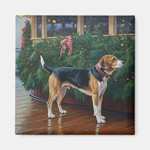 Weihnachten im Beagle - Feierliche Hochzeit Magnet