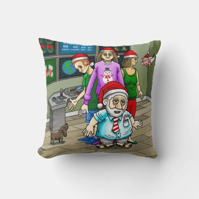 Weihnachten im Büro Kissen (Vorderseite)