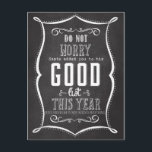 Weihnachten im Chalkboard Santa's Good List<br><div class="desc">Funny Postcard zu Weihnachten schicken,  Sie haben Santa's Gute Liste gemacht</div>