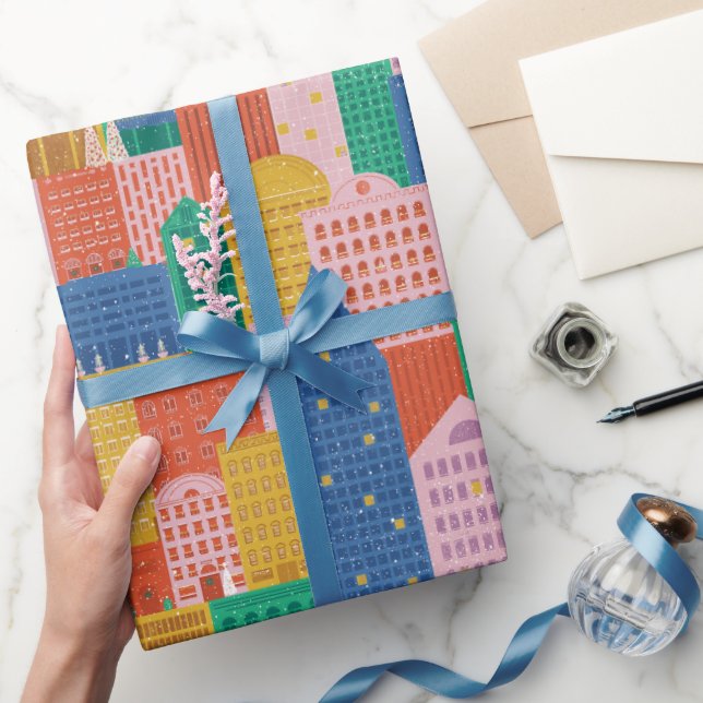 Weihnachten im farbenfrohen Umschlagpapier der Sta Geschenkpapier (Schenken)