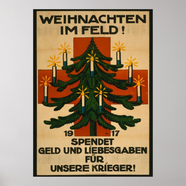 Weihnachten Im Feld Poster (Vorne)