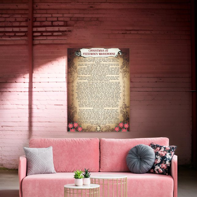 Weihnachten im Fezzwig's Warehouse Weihnachtslied  Leinwanddruck (Von Creator hochgeladen)