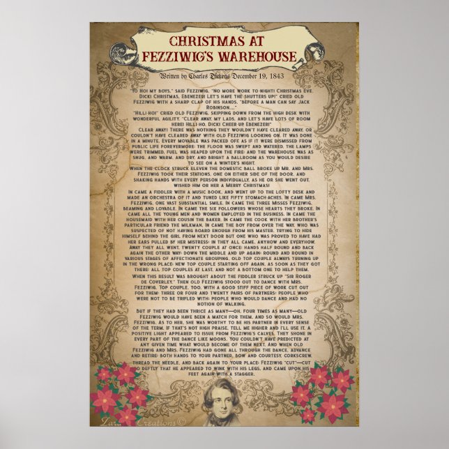 Weihnachten im Fezzwig's Warehouse Weihnachtslied  Poster (Vorne)