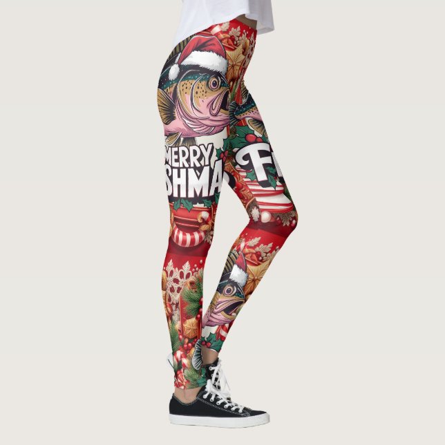 Weihnachten im Fischfang Leggings (Rechts)