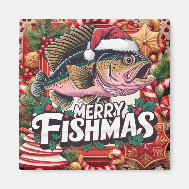Weihnachten im Fischfang Magnet (Vorne)