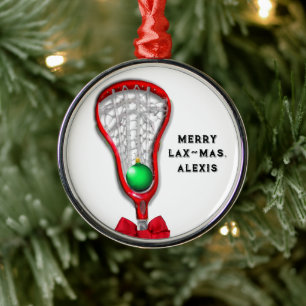 Weihnachten im Frauen-Lacrosse Ornament Aus Metall