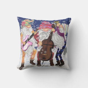 Weihnachten im Freien Pillow Happy Gnome Music Ban Kissen