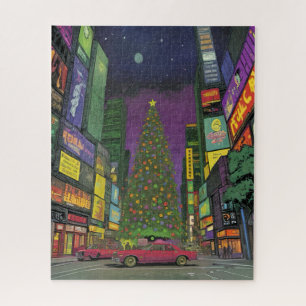 Weihnachten im futuristischen Times Square