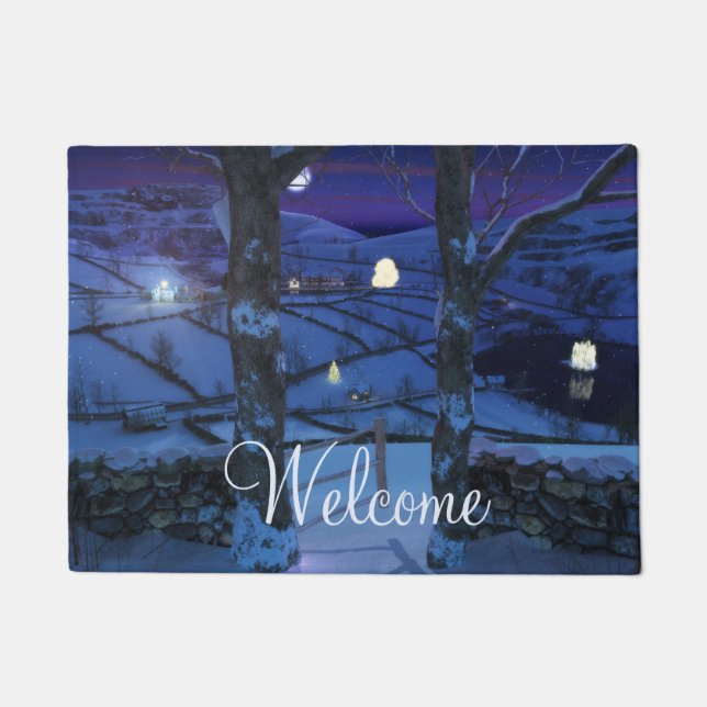 Weihnachten im Glen Doormat Fußmatte (Vorderseite)