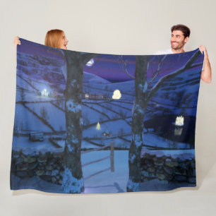 Weihnachten im Glen Fleece Blanket
