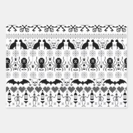 Weihnachten im hässlichen Sweater - Halloween-Prin Geschenkpapier Set