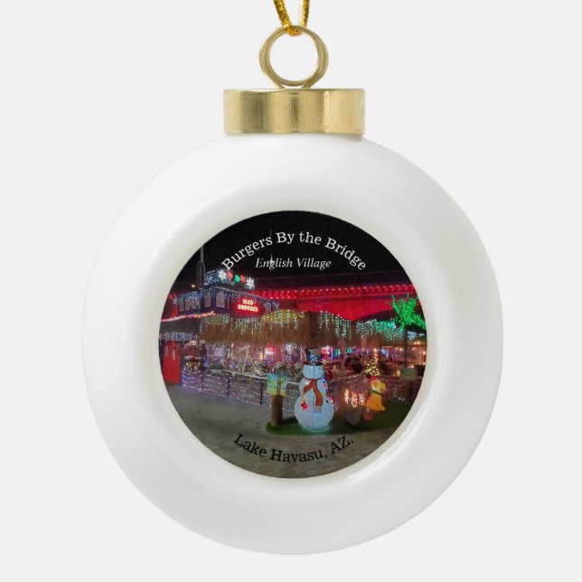 Weihnachten im Havasu-See Keramik Kugel-Ornament (Vorderseite)