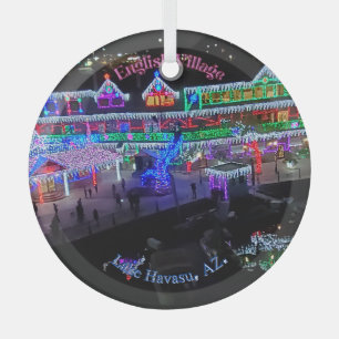 Weihnachten im Havasu-See Ornament Aus Glas