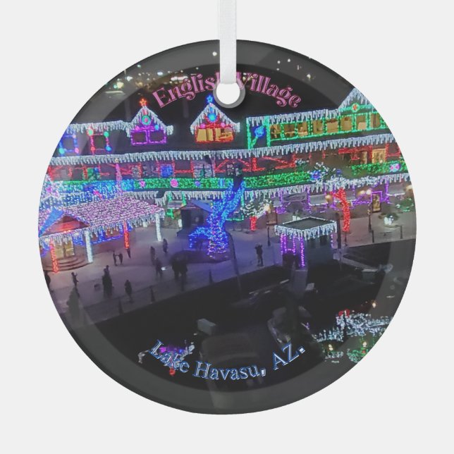 Weihnachten im Havasu-See Ornament Aus Glas (Vorderseite)