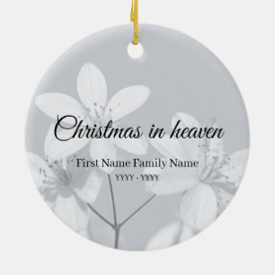 Weihnachten im Himmel Erinnerungsanhänger graue Bl Keramik Ornament