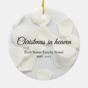 Weihnachten im Himmel Erinnerungsornament Rosenblü Keramik Ornament