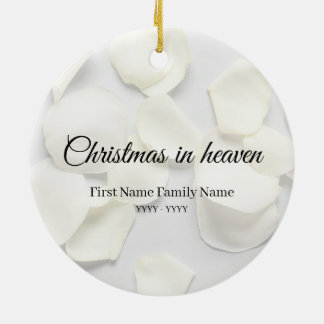 Weihnachten im Himmel Erinnerungsornament Rosenblü Keramik Ornament