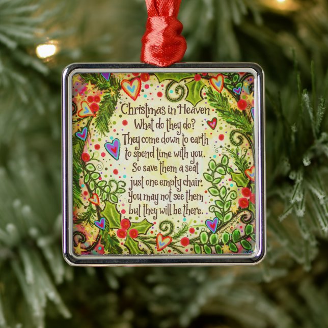 Weihnachten im Himmel Inspiration Urlaub Ornament Aus Metall (Baum)