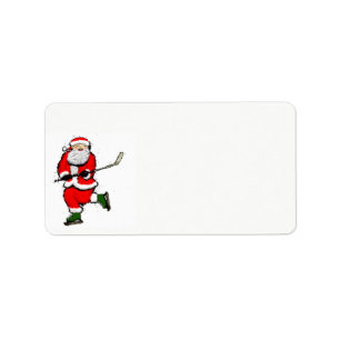 Weihnachten im Hockey Adressaufkleber