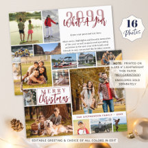 Weihnachten im Jahr zur Erinnerung an 16 Fotokarte