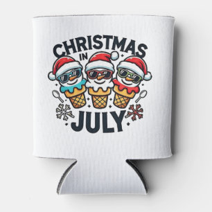 Weihnachten im Juli 4. Juli Eiscreme USA Dosenkühler