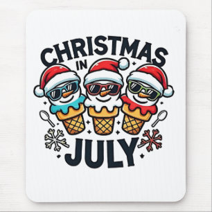 Weihnachten im Juli 4. Juli Eiscreme USA Mousepad