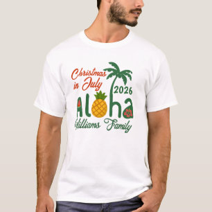 Weihnachten im Juli Aloha Personalisiertes T-Shirt