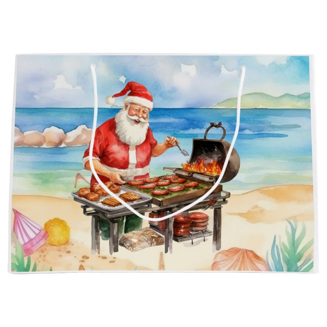 Weihnachten im Juli am Strand Große Geschenktüte (Vorderseite)