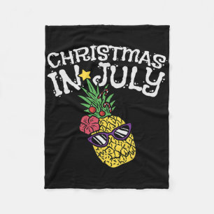 Weihnachten im Juli Ananas Lustiger Sommer Tropisc Fleecedecke