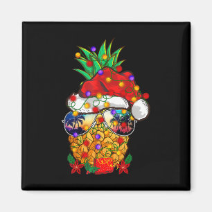Weihnachten im Juli Ananas Lustiges Frohes Weihnac Magnet