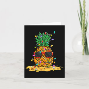 Weihnachten im Juli Ananas Sungl Weihnachtsmannmüt Karte