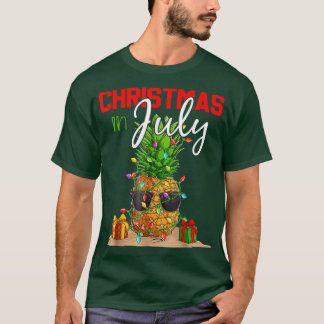 Weihnachten im Juli Ananas Weihnachten Bäume Somme T-Shirt
