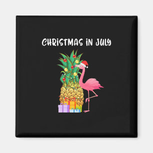 Weihnachten im Juli Ananas Weihnachtsbaum Flamingo Magnet