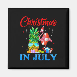 Weihnachten im Juli Ananas Weihnachtsbaum Flamingo Magnet
