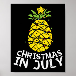Weihnachten im Juli Ananas Weihnachtsbaum Sommer M Poster