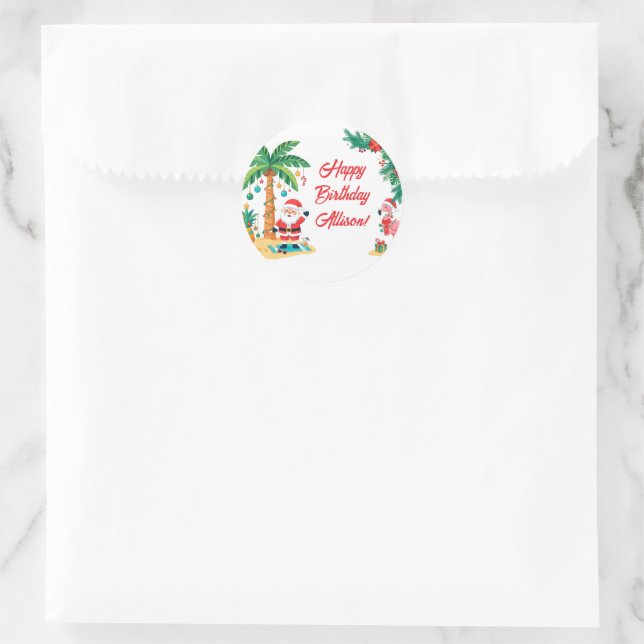 Weihnachten im Juli Aufkleber (Tasche)