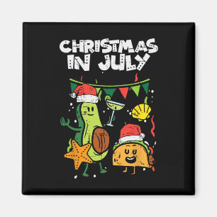 Weihnachten im Juli Avocado Taco Sommer Mexikanisc Magnet