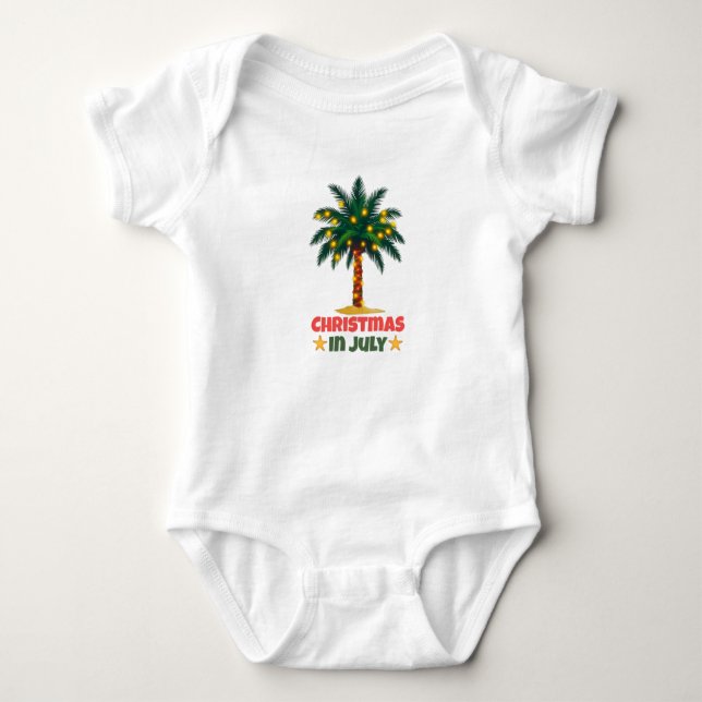 Weihnachten im Juli Baby Strampler (Vorderseite)