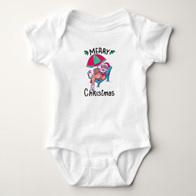 Weihnachten im Juli Baby Strampler (Vorderseite)