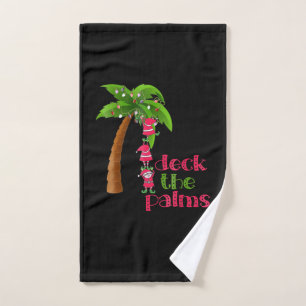 Weihnachten im Juli Beach Deck Palms Cruise Handtuch