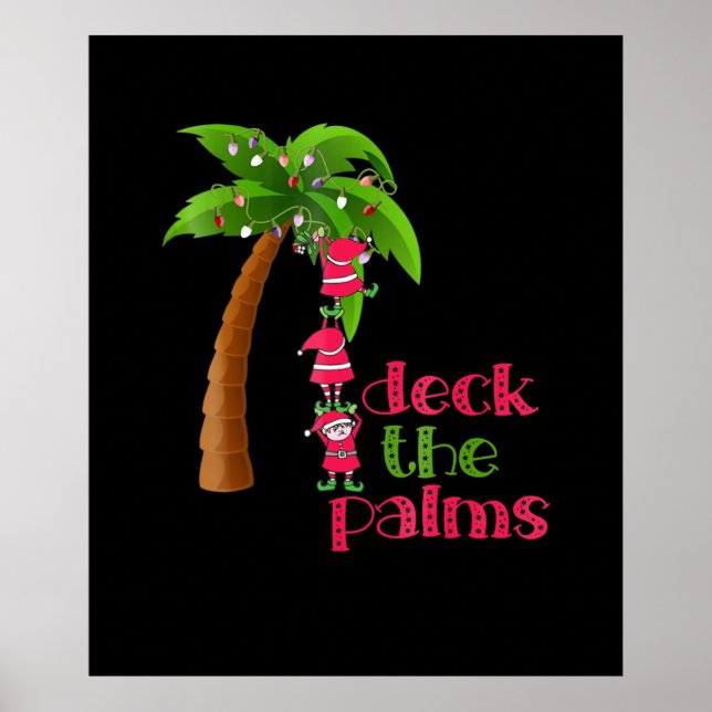 Weihnachten im Juli Beach Deck Palms Cruise Poster (Vorne)