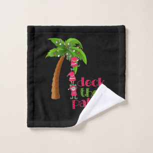 Weihnachten im Juli Beach Deck Palms Cruise Waschlappen