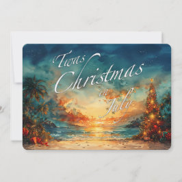 Weihnachten im Juli Beach Holiday Card - 12x18