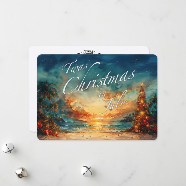 Weihnachten im Juli Beach Holiday Card - 12x18 (Vorderseite/Rückseite Beispiel)